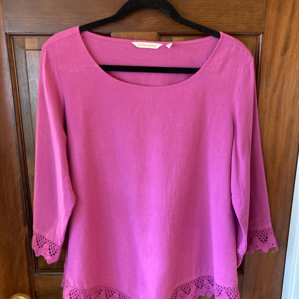 Hot pink Soft Surroundings blouse